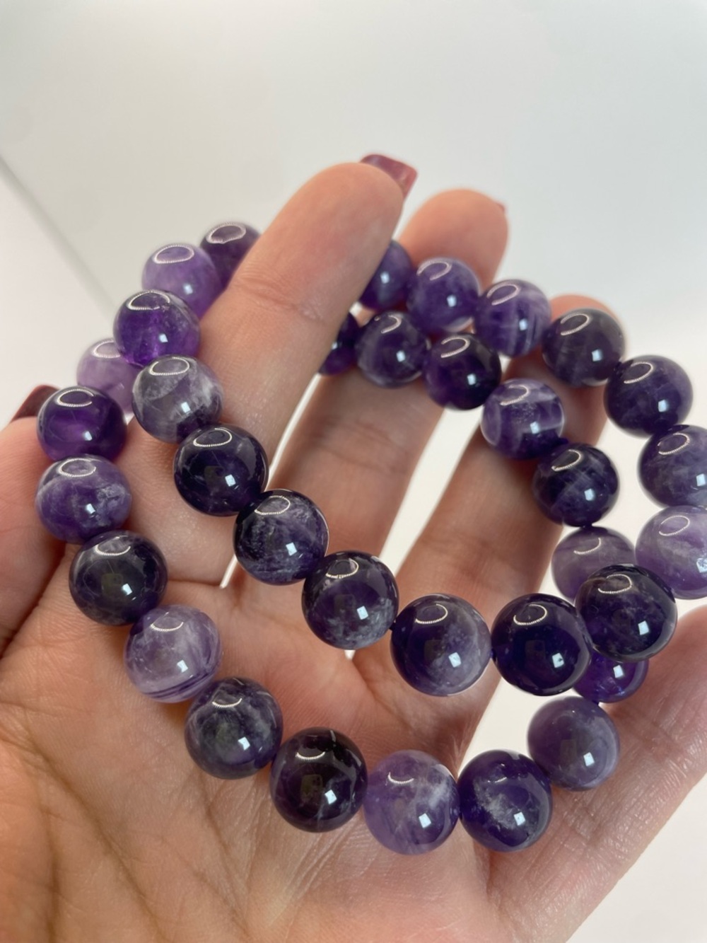 ONE Dream Amethyst Beaded Stretch Bracelet - 10mm (0102)